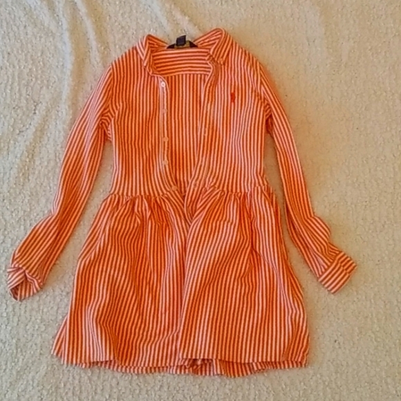 Girls Long-Sleeve Button-up Dress - Picture 1 of 2